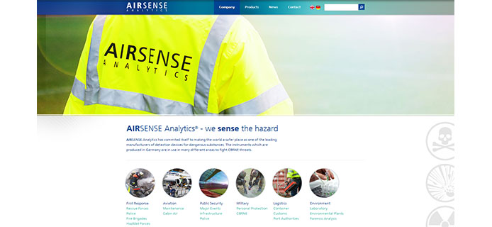 AIRSENSE webseiten redesign